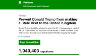 Photo: The petition on the UK Government and Parliament website.