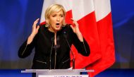 Marine Le Pen, French National Front (FN) political party leader and candidate for the French 2017 presidential election, attends the 2-day FN political rally to launch the presidential campaign in Lyon, France February 5, 2017. REUTERS/Robert Pratta
