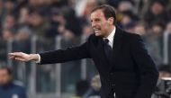Juventus' coach Massimiliano Allegri during the match against Inter Milan. REUTERS/Giorgio Perottino
