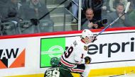 Chicago Blackhawks' in action against Minnesota Wild during their NHL game in Minnesota on Wednesday.   