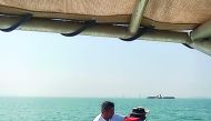 Qatar University team using baited remote underwater video.
