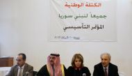 Syrian dissident Louay Hussein and other political figures launch a Syrian political umbrella group called the National Bloc in Beirut, Lebanon February 10, 2017. REUTERS/Mohamed Azakir
