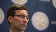 Washington state Attorney General Bob Ferguson speaks during a press conference at his office on February 9, 2017 in Seattle, Washington. An appeals court refused to reinstate U.S. President Donald Trump's ban on travelers from seven predominantly Muslim 