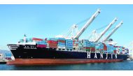 A  loaded Hanjin Shipping Company vessel.