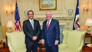 Foreign Minister H E Sheikh Mohamed bin Abdulrahman Al Thani met with US Secretary of States Rex Tillerson in Washington DC. During the meeting, they discussed bilateral relations and exchanged views on regional issues, especially in Palestine, Syria and 