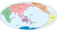 An illustration provided to Reuters February 18, 2017 shows what geologists are calling Zealandia (C), a continent two-thirds the size of Australia lurking beneath the waves in the southwest Pacific. Nick Mortimer/GNS Science Research Institute/Handout vi