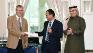 From left: QU Vice- President for Medical and Health Sciences and CMED Dean Dr Egon Toft, along with Dr Mohamed Ahmedna, and Dr Mohamad Diab.