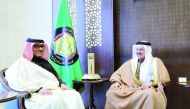GCC Secretary-General Dr Abdullatif bin Rashid Al Zayani met with Qatar's Ambassador to Saudi Arabia Sheikh Abdullah bin Thamer Al Thani, yesterday. Talks during the meeting dealt with the GCC joint work and the efforts being made by the GCC member States
