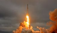 A SpaceX Falcon 9 rocket lifts off on a supply mission to the International Space Station from historic launch pad 39A at the Kennedy Space Center in Cape Canaveral, Florida, U.S., February 19, 2017. REUTERS/Joe Skipper/File photo

