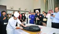 Tuna cutting show, one of the highlights of Japan Culture Week, held at Junko Sushi and Japanese Dining Restaurant at The Pearl-Qatar yesterday. The event, attended by Japanese Ambassador Seiichi Otsuka, diplomats, Qatari officials and other guests featur