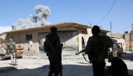 Free Syrian Army (FSA) members, supported by the Turkish Armed Forces, clash with Islamic State terrorists in Al-Bab town of Aleppo during the 183rd day of the 