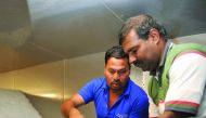 A customer buying crushed ice at the Ice Factory. Pic: Abdul Basit / The Peninsula