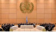 Participants are seen during the fourth round of the intra-Syrian talks, marking the first time the Syrian regime and opposition delegations have returned to negotiations in Geneva on February 23, 2017. ( Mustafa Yalç?n - Anadolu Agency ).