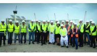 The British Parliamentary delegation visiting a stadium site and taking stock of World Cup 2022 preparations during their visit to Doha.