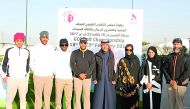 Qatar women team members, winners of the third place at the 3rd GCC Ladies Golf Championship held at the Royal Golf Club in Bahrain, pose for a picture along with Mohammed Faisal Al Naimi, Qatar Golf Association Executive Director and coach Mike Elliott. 