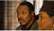 Muhammad Ali Jr., 44, (L), son of former boxing world champion Muhammad Ali, and his mother Khalilah Camacho-Ali (R) speak to press members regarding the detention of him for 2 hours at a Florida airport despite having no criminal record and carrying a va
