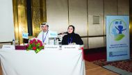 Dr Ahmad Al Hammadi and Reem Al Saadi at the symposium.