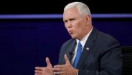 FILE PHOTO - Republican U.S. vice presidential nominee Governor Mike Pence speaks during his debate against Democratic U.S. vice presidential nominee Senator Tim Kaine (not shown) at Longwood University in Farmville, Virginia, U.S. on October 4, 2016. REU