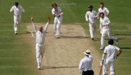 Australia's Nathan Lyon celebrates the wicket of India's Ishant Sharma with his teammates. (REUTERS/Danish Siddiqui)
