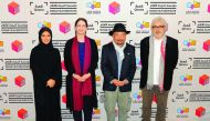 FROM LEFT: Doha Film Institute CEO Fatma Al Remaihi, DFI Director Film Fund and Programs Hanaa Issa, Film director Rithy Pahn and Doha Film Institute Artistic Adviser Elia Suleiman ahead of the Master Screening of 