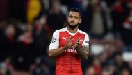 Arsenal's Theo Walcott applauds fans after the game. Reuters / Hannah McKay
