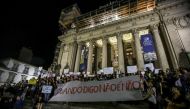 FILE PHOTO: Activists protest after the gang rape of a teenager in the front of Legislative Assembly building in Rio de Janeiro, Brazil 27, May 2016 (EPA / Antonio Lacerda) 