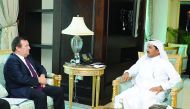 Foreign Minister H E Sheikh Mohamed bin Abdulrahman Al Thani received a message from Minister of Foreign Affairs of Ukraine, Pavlo Klimkin, pertaining to bilateral relations and ways of enhancing them. The message was handed over to Secretary-General of F