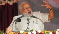 India's Prime Minister Narendra Modi gestures as he addresses an election campaign rally in Allahabad, India, February 20, 2017. Reuters/Jitendra Prakash