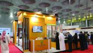 Visitors at one of the pavilions at the Cityscape Qatar 2017.