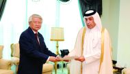 Minister of State for Foreign Affairs, H E Sultan bin Saad Al Muraikhi, received yesterday copies of credential of Alan Timbayan as Ambassador of the Republic of the Philippines