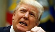 President Trump looks up during a meeting about healthcare at the White House. REUTERS/Kevin Lamarque
