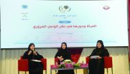 Speakers at the symposium on traffic awareness.