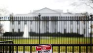 FILE PHOTO: A restricted area sign is seen outside of the White House in Washington November 27, 2015. REUTERS/Carlos Barria/File Photo
