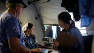 Foreign volunteers work at the emergency field hospital which is run by the US Christian charity Samaritan's Purse, eastern Mosul, Iraq March 22, 2017. REUTERS/Suhaib Salem