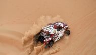 Qatar's Nasser Saleh Al Attiyah in action during a desert rally in this file photo. Al Attiyah will be aiming for a third victory at the Abu Dhabi Desert Challenge.
