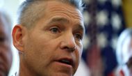 TransCanada Chief Executive Officer Russell Girling speaks after U.S. President Donald Trump announced a permit for TransCanada Corp's Keystone XL oil pipeline in the Oval Office of the White House in Washington, U.S., March 24, 2017. REUTERS/Kevin Lamarq
