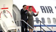 Chinese Premier Li Keqiang and his wife Cheng Hong. Photo: Reuters / Pool.