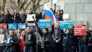 Opposition supporters attend a rally in Vladivostok, Russia, March 26, 2017. REUTERS/Yuri Maltsev
