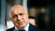 Head of the centre-right GERB party and former prime minister Boyko Borisov speaks to journalists at a polling station in Sofia on March 26, 2017, during the country's parliamentary election. AFP / Dimitar Dilkoff