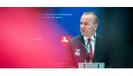 Lower Saxony's Interior Minister Boris Pistorius gives a press conference in Hanover, central Germany, on March 28, 2017. Pistorius accused Turkey of carrying out 