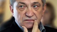 A picture taken on April 27, 2010 shows Russian film director Alexander Sokurov looking on during the presentation of his documentary 