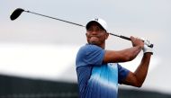 Tiger Woods hits his tee shot on the 11th hole during the first round of the 2015 PGA Championship golf tournament at Whistling Straits.  Brian Spurlock/File Photo
