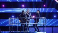 FILE PHOTO: Maluma performs ''Sin Contrato'' during the 2015 Latin Grammy Awards in Las Vegas, Nevada November 19, 2015. Reuters/Mario Anzuoni

