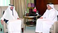 Foreign Minister H E Sheikh Mohammed bin Abdulrahman Al Thani met with Secretary-General of the Organisation of Islamic Cooperation (OIC) Dr Yusuf bin Ahmed Al Othaimeen. During the meeting, they reviewed cooperation, especially in the field of humanitari