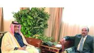 President of Mauritania, Mohamed Ould Abdel Aziz, with Chairman of Qatar Charity (QC), Sheikh Hamad bin Nasser bin Jassem Al Thani at the Presidential Palace in Nouakchott.
