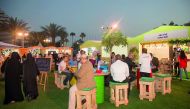 Visitors at the Ezdan Mall pavilion at the food festival.