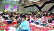 Children at the drawing contest Expressions organised by Babyshop.
