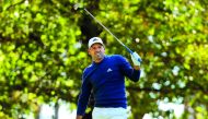 Sergio Garcia of Spain watches his tee shot on the fourth hole in second round play during the 2017 Masters golf tournament at Augusta National Golf Club in Augusta, Georgia