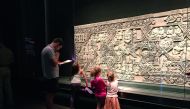 Families taking part in an educational activity.