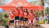 The podium winners at the Round 8 of the Royal Air Maroc League. Farhan Farizi of Giant RBS produced a sublime round of riding to top the Men's A class. Julien Periard of Carbon Wheels Racing and Fred Watson of Rasen Velostar, finished second and third re